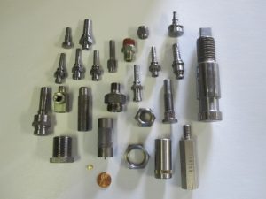 A sample of National Acme multiple spindle screw machine products